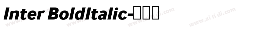Inter BoldItalic字体转换
